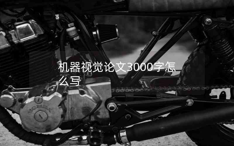 機器視覺論文3000字怎么寫