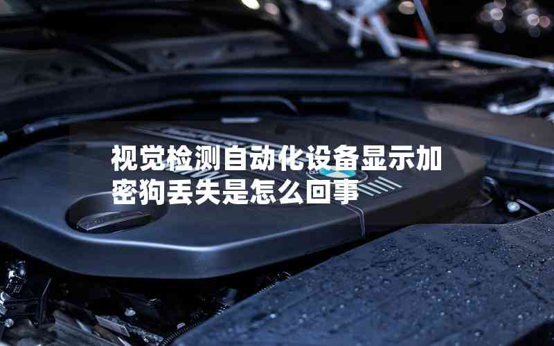 視覺檢測自動(dòng)化設(shè)備顯示加密狗丟失是怎么回事