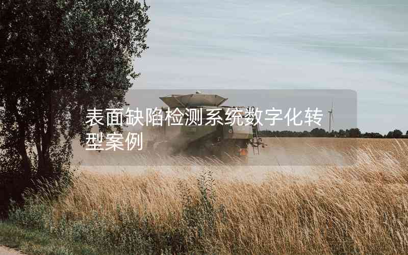 表面缺陷檢測系統(tǒng)數(shù)字化轉(zhuǎn)型案例