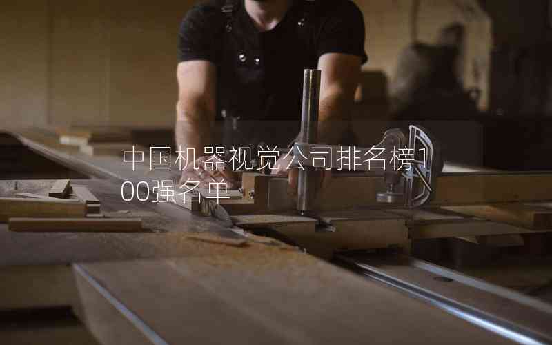 中國機(jī)器視覺公司排名榜100強(qiáng)名單