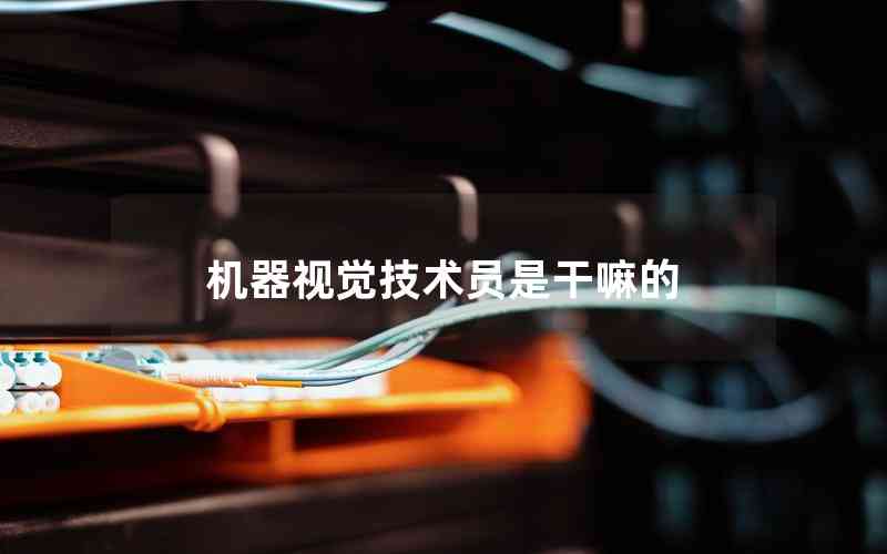 機(jī)器視覺技術(shù)員是干嘛的