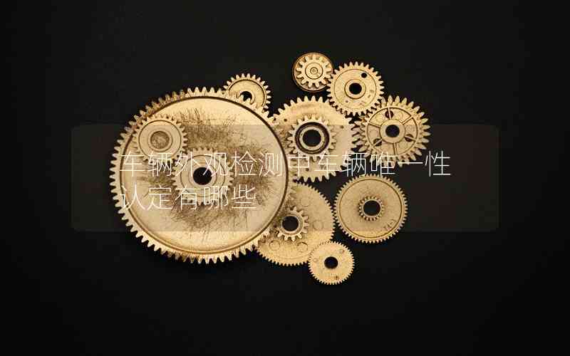 車(chē)輛外觀檢測(cè)中車(chē)輛唯一性認(rèn)定有哪些