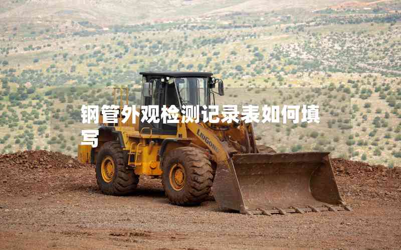 鋼管外觀檢測(cè)記錄表如何填寫