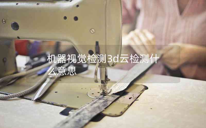 機(jī)器視覺檢測3d云檢測什么意思