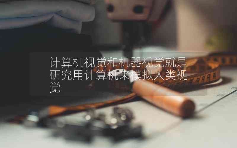 計算機視覺和機器視覺就是研究用計算機來模擬人類視覺