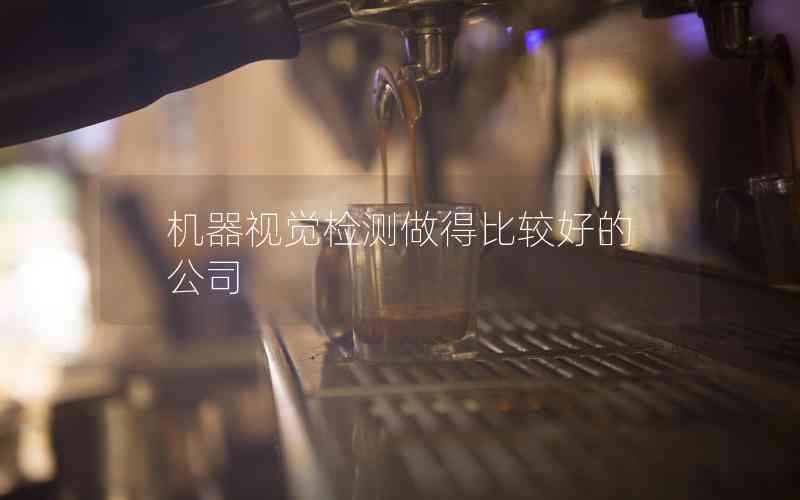 機(jī)器視覺(jué)檢測(cè)做得比較好的公司