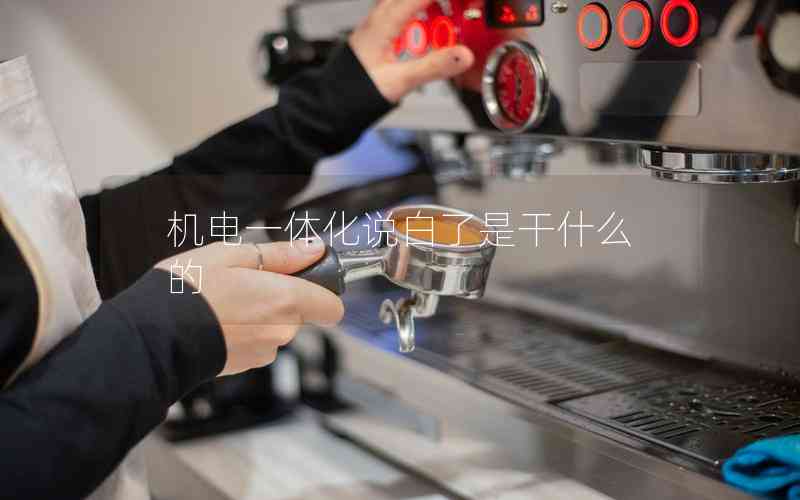 機(jī)電一體化說白了是干什么的